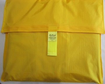 An AvSax fire mitigation bag used to deal with overheating lithium-ion batteries