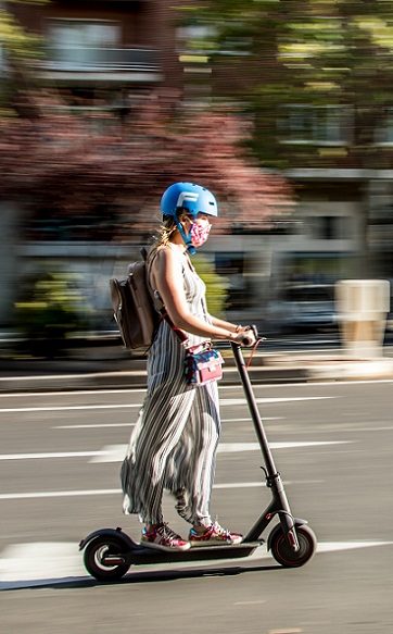 E-scooter on the road. Photo by JavyGo on Unsplash.